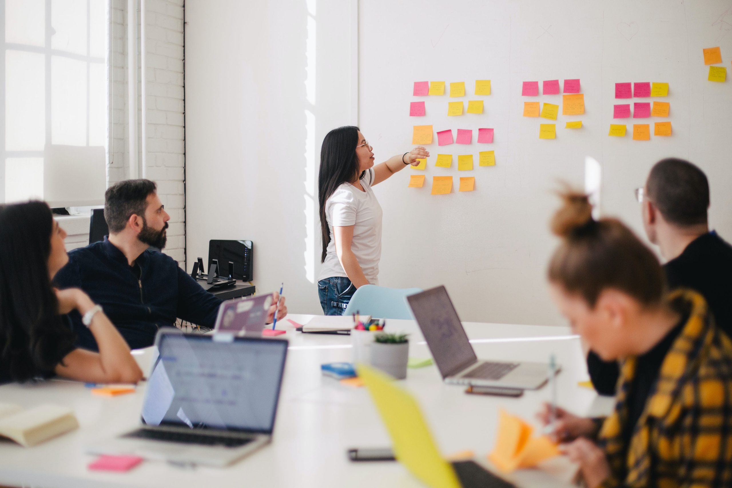 an office team having a meeting